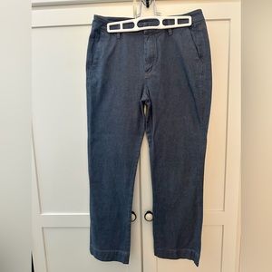 Massimo Dutti Chambray Cropped Chinos EUC - Italian Luxe!